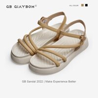 Giày sandal nữ giayBOM quai dây đế bằng cao 4 cm B1157 ZA