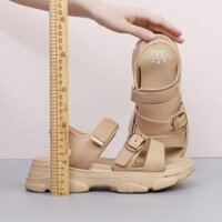 Giày sandal nữ hai quai ngang khóa giày quai hậu đế cao dày kiểu dáng thời trang trẻ trung hiện đại (2037 quai khóa)