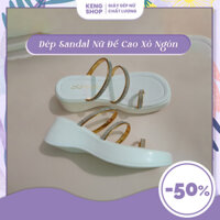 Giày Sandal Nữ Keng Shop - Dép Sandal Nữ Đế Cao Tôn Dáng Êm Chân Thiết Kế Quai Ngang Xỏ Ngón Đính Đá Sang Trọng