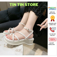 Giày sandal nữ mùa hè 2023,Sandal xỏ ngón đế xuồng 5cm lên chân sang chảnh