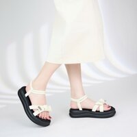 Giày Sandal Nữ MWC E136 - Sandal Nữ Đế Bánh Mì Quai Thắt Nơ Xinh Xắn