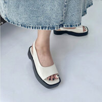 Giày sandal nữ MYSS quai ngang khoét chữ u đế bánh mì 4cm cao cấp thời trang - SD302