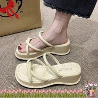 GIÀY SANDAL NỮ  PTS89, CAO 3P CÓ 2 MÀU ĐEN, TRẮNG PHÙ HỢP ĐI DẠO, ĐI CHƠI