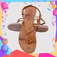 Giày Sandal nữ quai dây mảnh TiTi ĐÔ da bò thật thời trang cao cấp DNU2074b