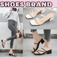 Giày sandal nữ quai mảnh gót vuông cao 5 phân
