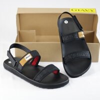 Giày sandal nữ shop Gia Vy quai 2 dây ngang mới nhất năm ( Giavy dép quai hậu SK57 màu đen đế cao su đi học xinh xắn )