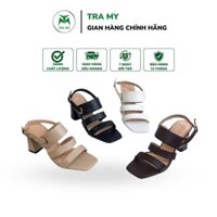 Giày Sandal Nữ Thân Rọ 3 Dây Mũi Hở Cao 7cm, Giày Nữ Rọ Thân 3 Dây 7 Phân - Giày Dép Trần My