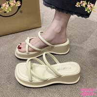 GIÀY SANDAL NỮ THS89, CAO 3P CÓ 2 MÀU ĐEN, TRẮNG PHÙ HỢP ĐI DẠO, ĐI CHƠI