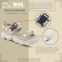 Giày sandal nữ Vento Vesper 2 quai ngang SD09003Cr màu kem