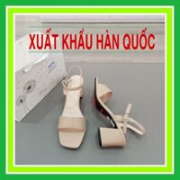 GIÀY SANDAL NỮ XUẤT KHẨU HÀN QUỐC CAO CẤP –MÀU CAMEL 5CM - THƯƠNG HIỆU WON - ĐI CỰC ÊM MỀM