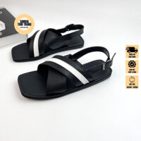 Giày sandal quai chéo mũi vuông, Dép quai hậu đi học đi chơi size 34-44 nam nữ