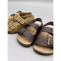Giày sandal quai hậu da đế chống trượt bé trai tập đi 3-12 tháng hình thật 100%