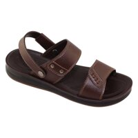 GIÀY SANDAL QUAI HẬU DA NAM BITA'S ĐẾ BẰNG SUM.127 (ĐEN + NÂU + VÀNG BÒ) - BITAS