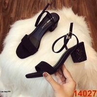 Giày sandal quai ngang gót kim tuyến 14027