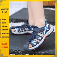 Giày sandal rọ bít mũi thể thao năng động và cá tính cho bé trai 3 - 4 tuổi đi học đi biển mùa hè ST47 NHÍM SHOP