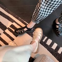 Giày Sandal Rọ nữ đan 3 NAN ngang phong cách Nhật cao 3cm
