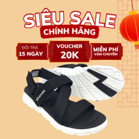 Giày sandal SHONDO F6 sport quai đen đế trắng F6S003