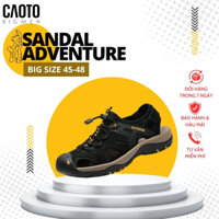 Giày Sandal Size Lớn Nam Cao Cấp Adventure Màu Đen -  Giày Sandal Nam Size Lớn 45 46 47 48