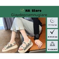 Giày sandal Sọc Caro - Nâng Chiều Cao - Hàng cao cấp
