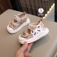 Giày sandal SWAG nâu, quai dán hình gấu, giày dép bé trai, giày thời trang, giày quai hậu