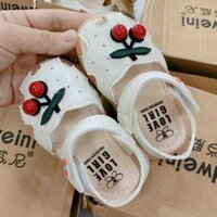 Giày sandal tập đi hình cherry cho bé gái