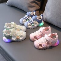 Giày Sandal Thể Thao Đế Mềm Có Đèn led Phát Sáng Phong Cách Thời Trang Xuân Thu 2023 Dành Cho Bé Trai Và Bé Gái