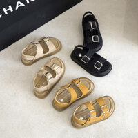 Giày Sandal Trẻ Em Thời Trang Bé Gái Màu Trơn Thoáng Khí Giày Sandal Công Chúa Bé Trai Đế Mềm Chống Trơn Trượt Dép Đi Biển