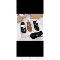 Giày sandal xỏ ngón da mềm đế dẻo chống trơn trượt khóa xoàn đá lấp lánh xinh xắn