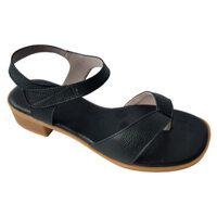 Giày Sandal Xỏ Ngón Nữ BIGBEN Da Bò Thật Cao 3 Phân GCG116