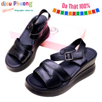 Giày Sandal Xuồng Da Thật Đế Đúc Quai Hậu Dán Xé Thời Trang Cao Cấp 50072
