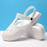 Giày Sandal Y Tá Nhựa Việt Nam Nữ Giày Trắng Chống Trơn Trượt Đế Mềm Lỗ Giày Đi Biển Mềm
