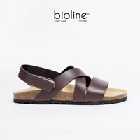 Giày sandals đế trấu Birken quai hậu da PU cao cấp, nam nữ quai hậu unisex, xăng đan học sinh đi học Birken Bioline PU21
