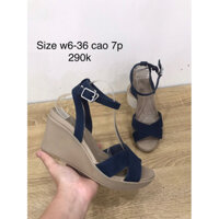 giày sandals đế xuồng crocs 2hand size w6-36 độ mới cao, hình chụp thật