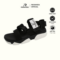 Giày Sandals Nam Nữ Đế Cao RESSHOES Màu Đen SA01