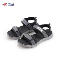 Giày sandals nam nữ màu xám Tilas F2 thể thao nhẹ êm, quai ngang đi học đi chơi đế cao 3cm