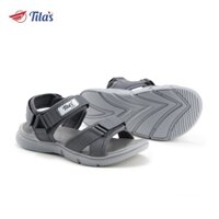 Giày sandals nam nữ màu xám Tilas F56 thể thao nhẹ êm, quai ngang đi học đi chơi đế cao 3cm size 35-44