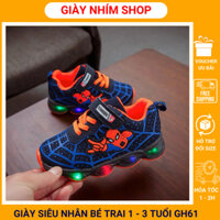 Giày siêu nhân phát sáng cho bé trai siêu nhân 1 đến 10 tuổi thể thao có đèn LED độc đáo phong cách Hàn Quốc GH61