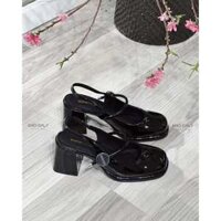 Giày SLB nút Bạc Gót Trụ G0392-15