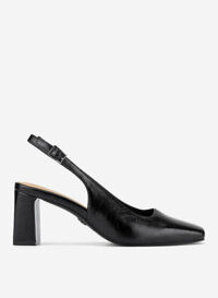 Giày slingback mũi vuông block heel - BMN 0718 - Màu đen