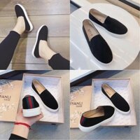 GIÀY SLIP-ON DA LỘN ĐẾ KẺ CỰC ÔM CHÂN SIÊU XINH