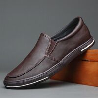 Giày slip on da nam BOD - Nâu đậm