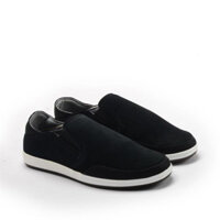 Giày Slip-On Nam Xỏ Trơn Phối Viền Mũi Màu Đen GTT 6247 - BQ