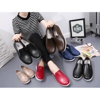 Giày slip on nhựa nam nữ vân ca rô S380