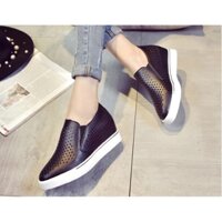 Giày slip on nữ độn đế có size nhỏ nhất đến size lớn nhất hot 2019 phong cách hà quốc NTB