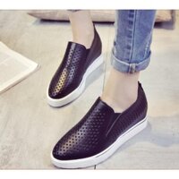 Giày slip on nữ độn đế có size nhỏ nhất đến size lớn nhất hot 2019 phong cách hà quốc WQU