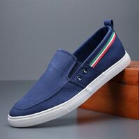 Giày slip on vải nam BOD - Màu xanh 43