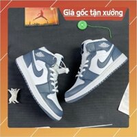 Giày Sneaker Air Jordan Cao Cổ, Giầy thể thao JD1 xanh cổ vịt blue university mới full box bill