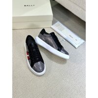 Giày sneaker Bally Đen họa tiết logo kẻ sọc sườn LA VTN