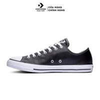 Giay sneaker converse chính hãng Chuck Taylor All Star Leather Black/White 132174C
