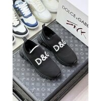 Giày sneaker Dolce Gabbana Đen logo DG Trắng thêu nổi LA MVT